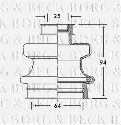 BORG & BECK bcb2758 -  Пыльник, приводной вал